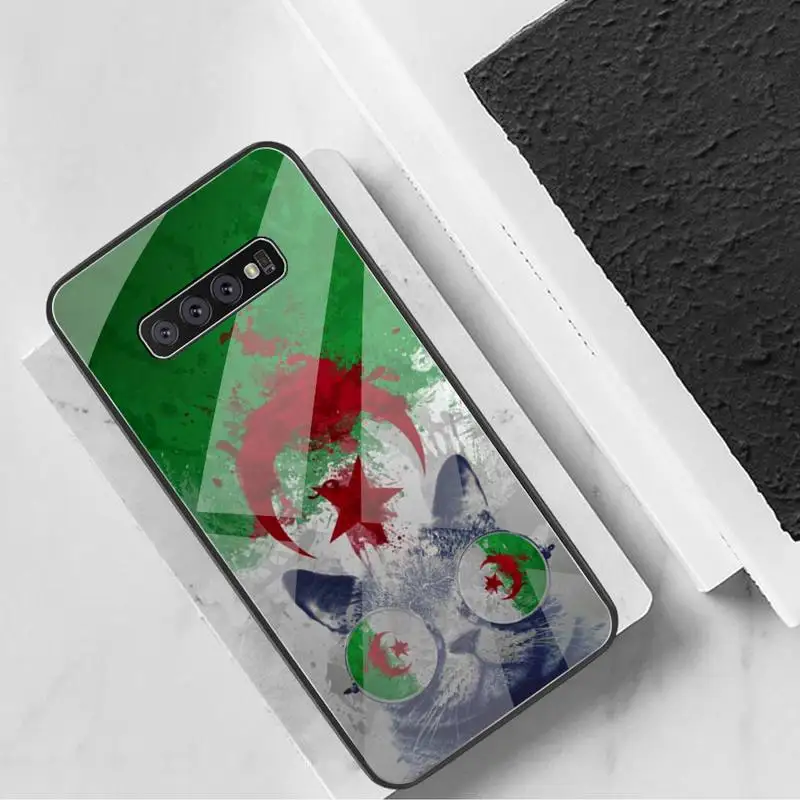 Чехол для телефона с флагом Алжира закаленное стекло Samsung S20 Ultra S7 S8 S9 S10 Note 8 9 10 Pro Plus