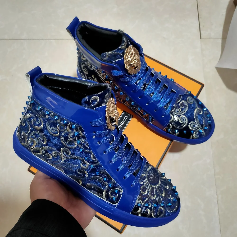 Neue Herren fort.000rittene besti Hyper Pailletten Freizeit schuhe Herrenmode Wohnungen Luxus Скейтборд Schuhe a7