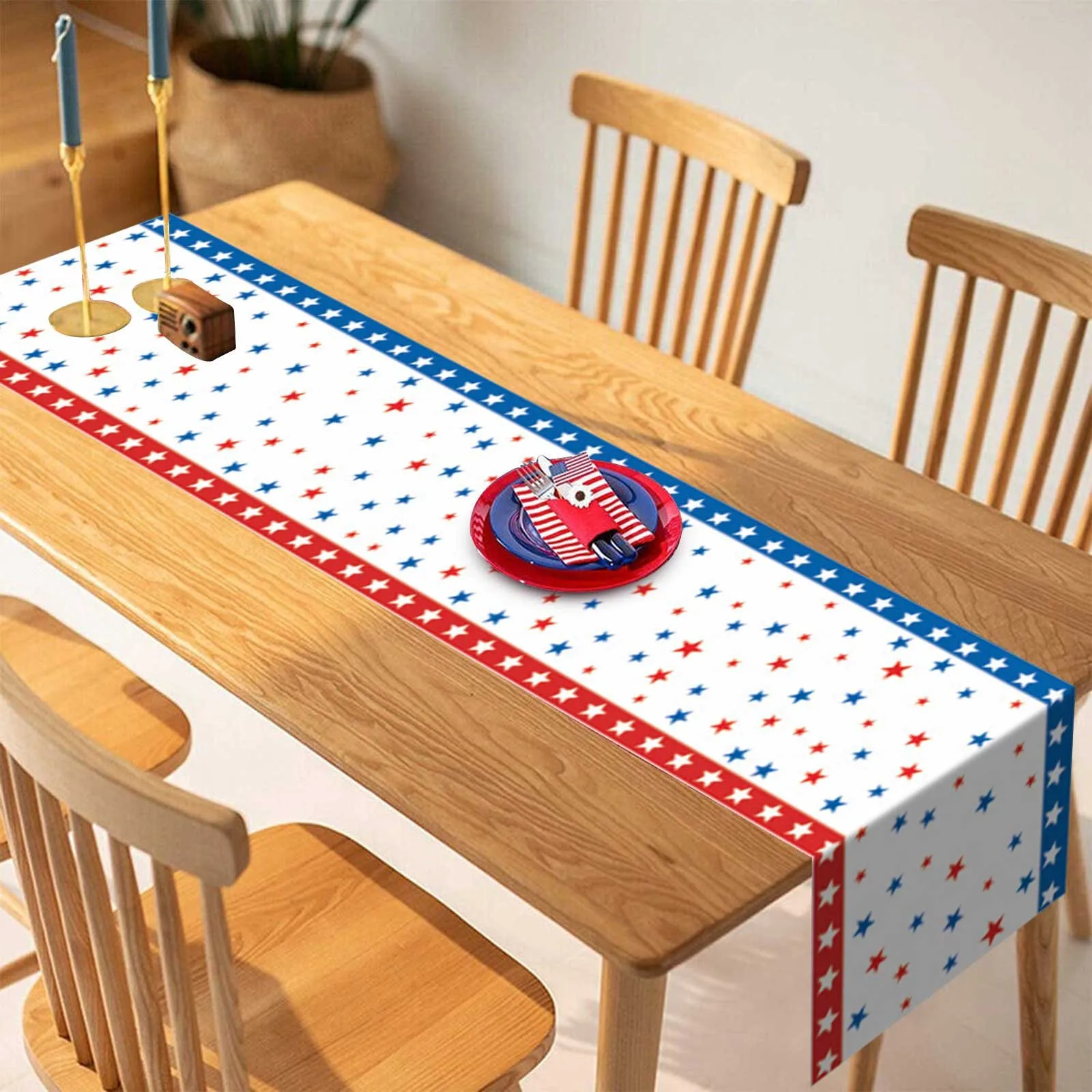 Настольная дорожка s и украшения для стола 4 июля, хлопчатобумажная льняная настольная дорожка, комод, шарф, красная синяя полосатая настольная дорожка 4 Настольная дорожка s и украшения для стола 4 июля, хлопчатобумажная льняная настольная дорожка, комод, шарф, красная синяя полосатая настольная дорожка 4