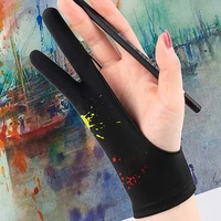 anti fouling two fingers anti touch painting glove for drawing tablet right and left glove anti fouling for ipad screen board
