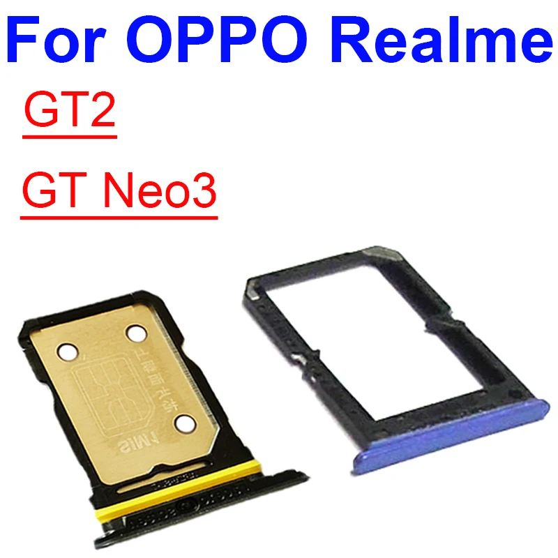 

SIM Card Tray For Oppo Realme GT 2 GT Neo 3 GT2 GT NEO3 Micro Sim Card Tray Socket SD Card Reader Holder Slot Replacement Parts
