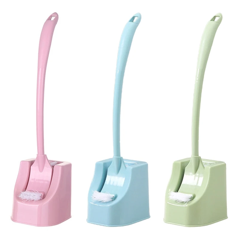 

E9LD 2-in-1 Practical Toilet Brush Holder Set Home Hotel Bathroom Toilet Cleaning Kit