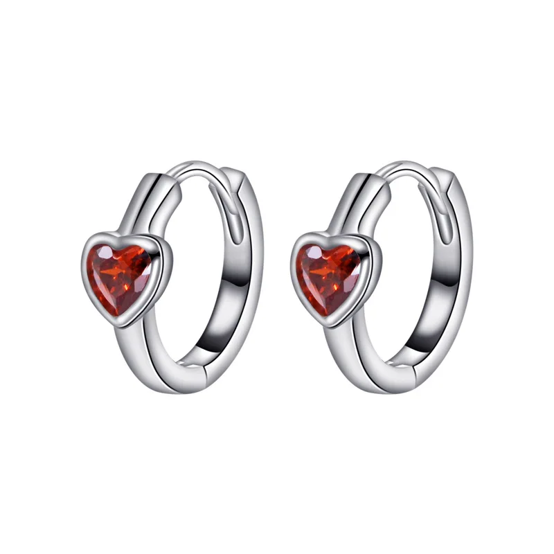 

selling S925 sterling silver Joker fashion trend popular high-grade micro-inlay love female earrings