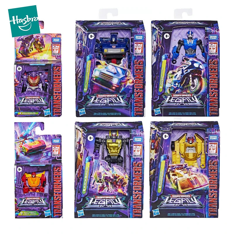 Original Hasbro Transformers Generations Legacy Action Figure G2 Robot Skids Kickback Arcee Dragstrip Anime Kid Toy for Boy Gift