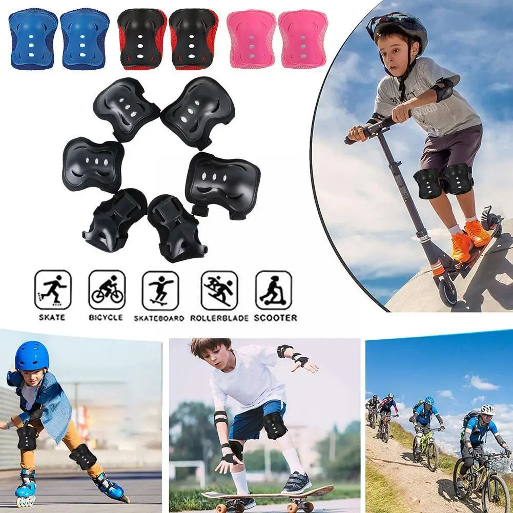 

Kids Children Knee Pads Bike Skateboard Skating Cycling Protector Scooter Children Protection Guard Elbow D7I5