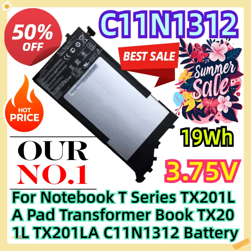 Для ноутбука серии T TX201LA Pad Transformer Book TX201L 3 75 В 19 Втч C11N1312 Аккумулятор