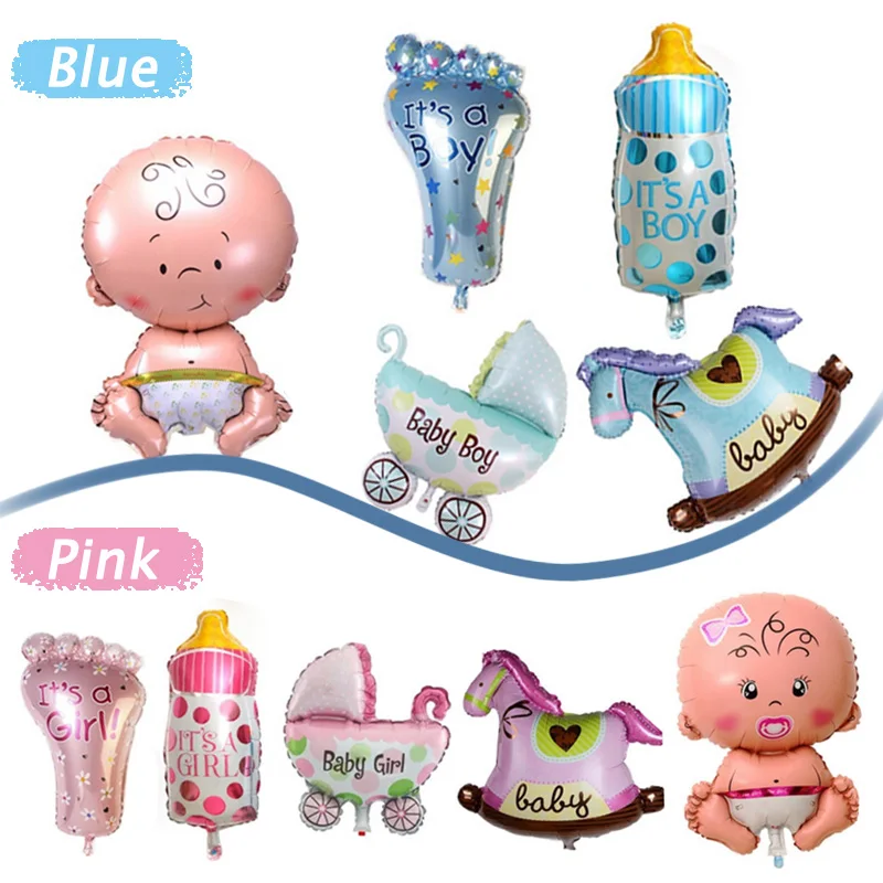 

5Pcs/Set Boy Girl Baby Shower Foil Giant Christening Super Shape Balloons Party Decoration Kids #87431