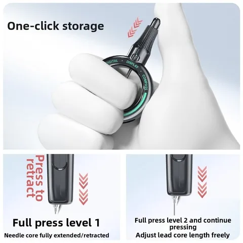 Цифровой пресс-компас ABS белый