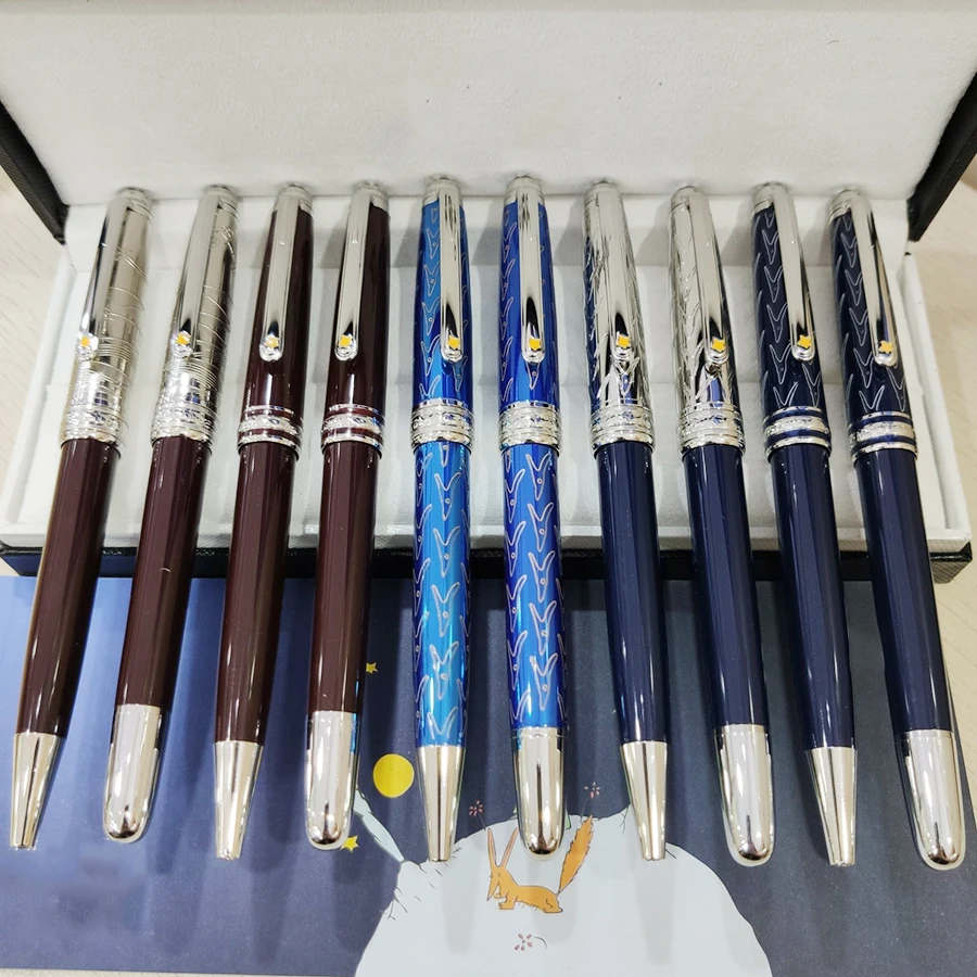 

YAMALANG Luxury Pen Le Prince Series 163 Blue Metal 14K Fountain Ballpoint Rollerball Pens With Serial Number Little Prince