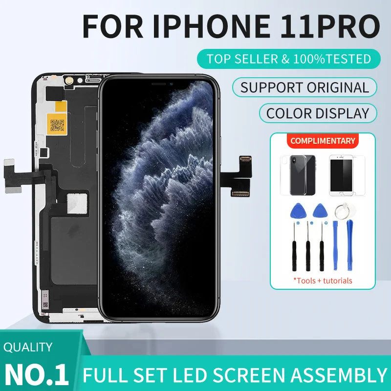 

JK Incell Screen For iPhone X XR Xs Max 11 Pro LCD Display Touch Screen Digitizer Assembly No Dead Pixel Replacement Parts