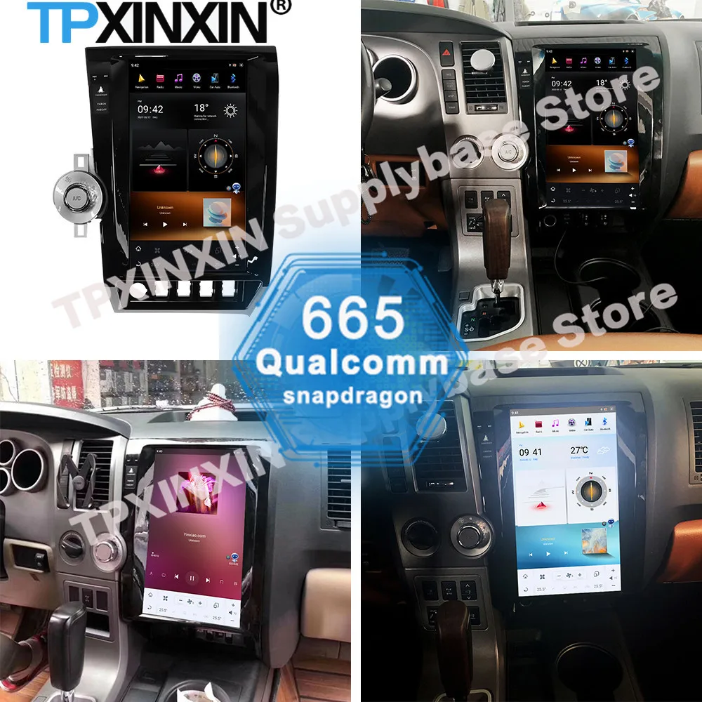 Радио экран Qualcomm Tesla Android 11 для Toyota Tundra 2007 2008 2009 2010 2011 GPS Навигация приемник плеер