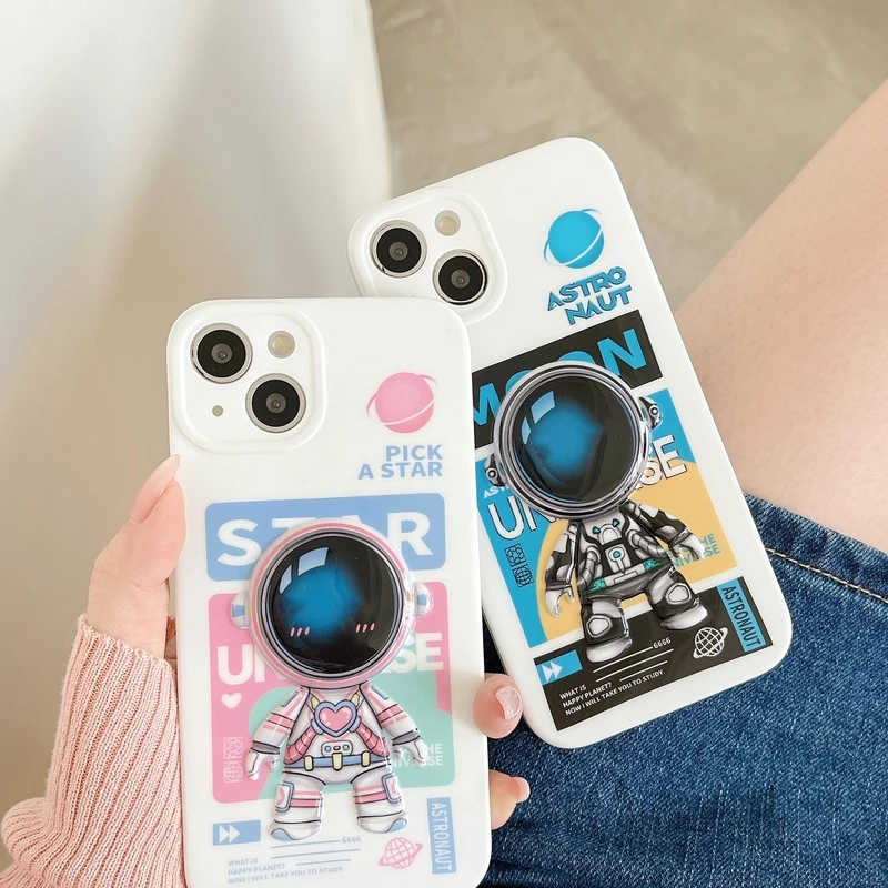 

3D Модный милый мультяшный Космос астронавт чехол для телефона для 13 12 11 Pro Xs Max Xr X 7 8 Puls мягкий силиконовый ударопрочный чехол Coque