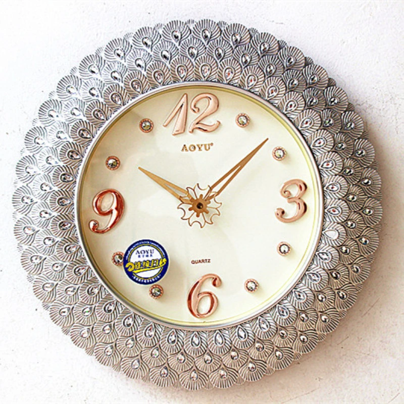 Круглые кварцевые настенные часы креативные пластиковые европейские винтажные