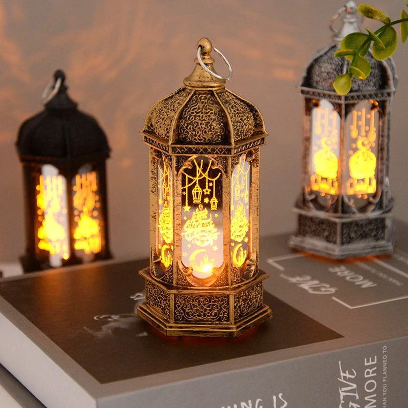 

EID Mubarak Lantern LED Wind Lights Ramadan Decoration Home Islamic Muslim Party Lanterns Oil Lamp Ornaments EID Al Adha Gifts