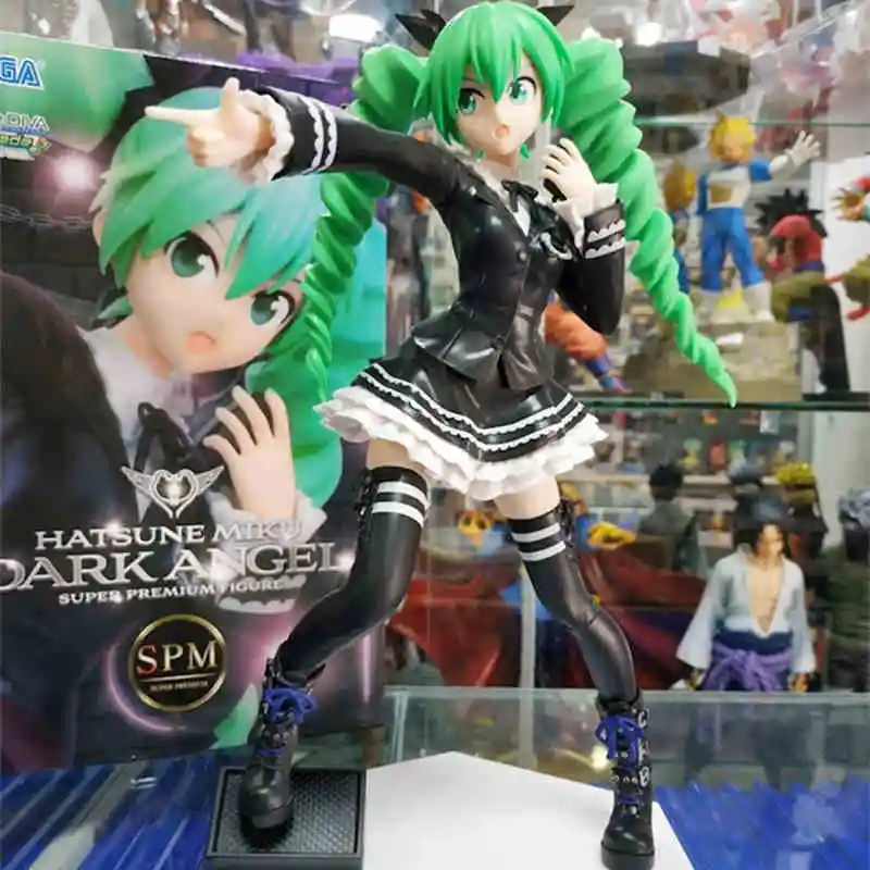 В наличии SEGA SPM Hatsune Miku Project DIVA Arcade Future Tone DARK ANGEL PVC 23CM Аниме Фигурки Модель игрушки