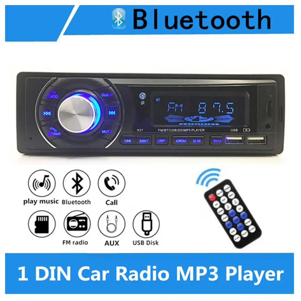 

FM/USB/AUX Built-in dashboard hands-free phone Stereo Car Radio Car MP3 Player Bluetooth In-dash Audio Head Unit