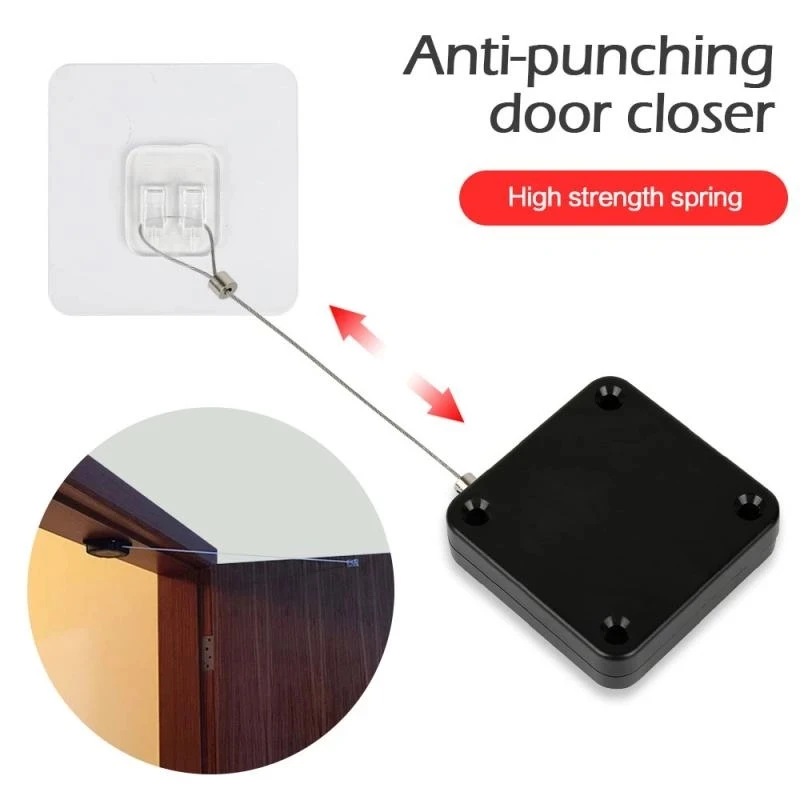 

1100G/11N Tension Automatic Door Closer Punch-Free Sensor Door Closer Universal Door Closer Automatic Organizer For All Doors