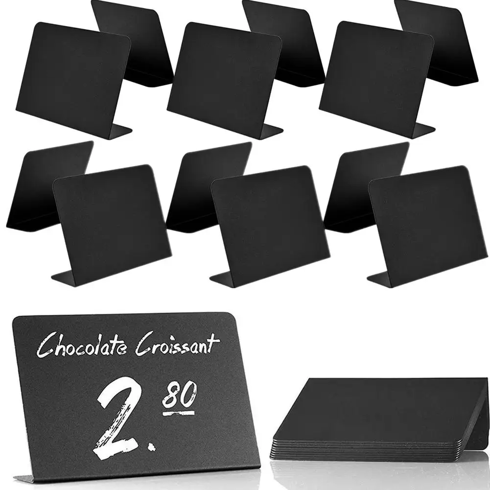 

12pcs Mini Chalkboard Acrylic Desktop Message Board Display Decorative Sign For Parties Food Table Tents Store Home Decro