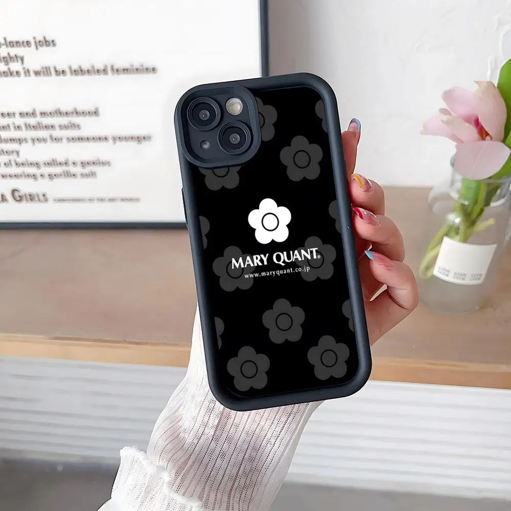 Fashion Mary Design Quants Phone Case Simple Solid Color Frosted Silicone For IPhone 16 13 12 15 14 Promax Plus All Inclusive Dr