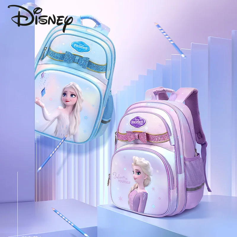 Disney's New School Girls' Backpack Fashion High Quality Large Capacity Student Backpack Cartoon Lightweight Women's Backpack