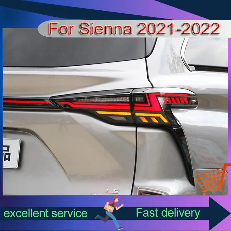 Стайлинг автомобиля для Toyota 2021-2023 SIENNA модернизированный задний фонарь DRL