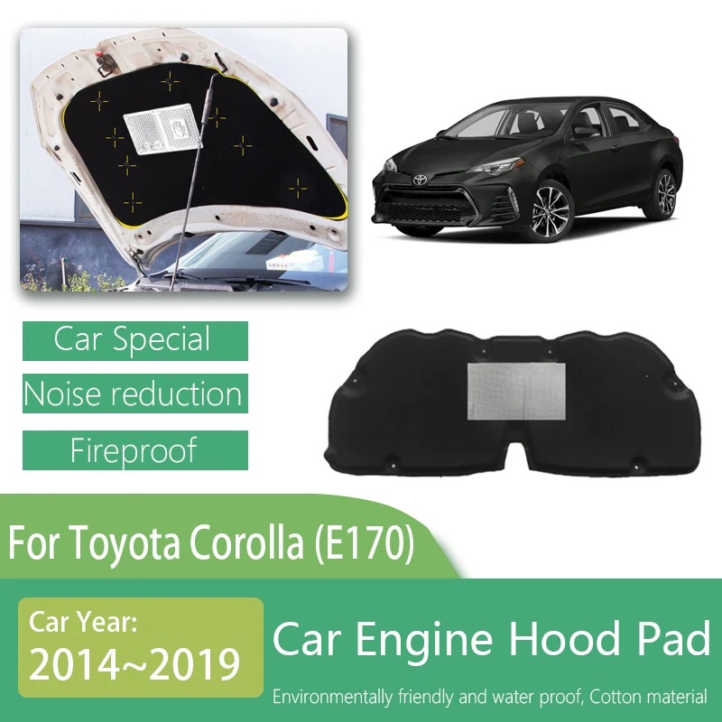 Для Toyota Corolla Levin E170 E180 2014 ~ 2019 автомобильный капот двигателя звуковые подушечки