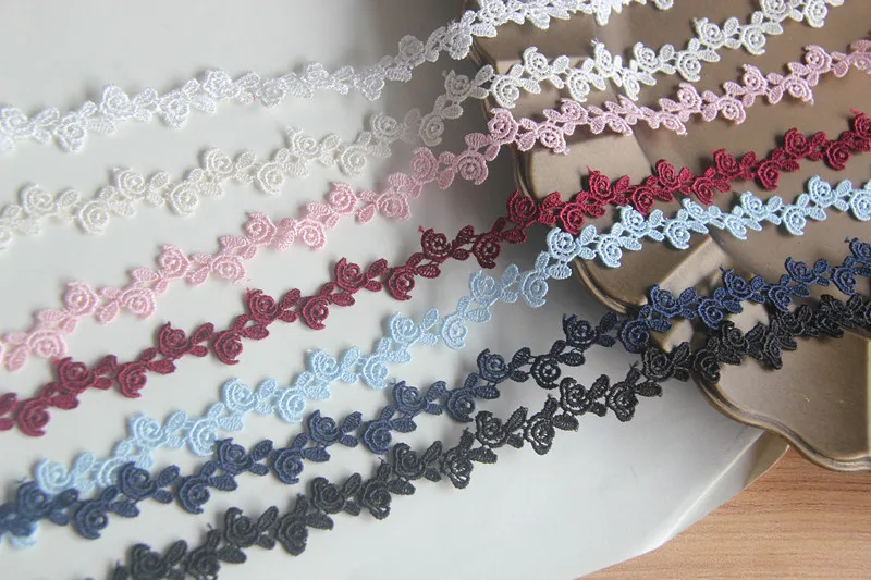 Водорастворимая кружевная лента с цветочной вышивкой ткань для шитья одежды