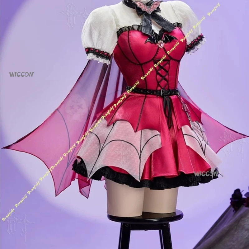 Фото Костюм для косплея Monster High Draculaura в стиле гот-лолита, парик, на Хэллоуин, Рождество, Комик-кон, для женщин и мужчин, милое платье №3