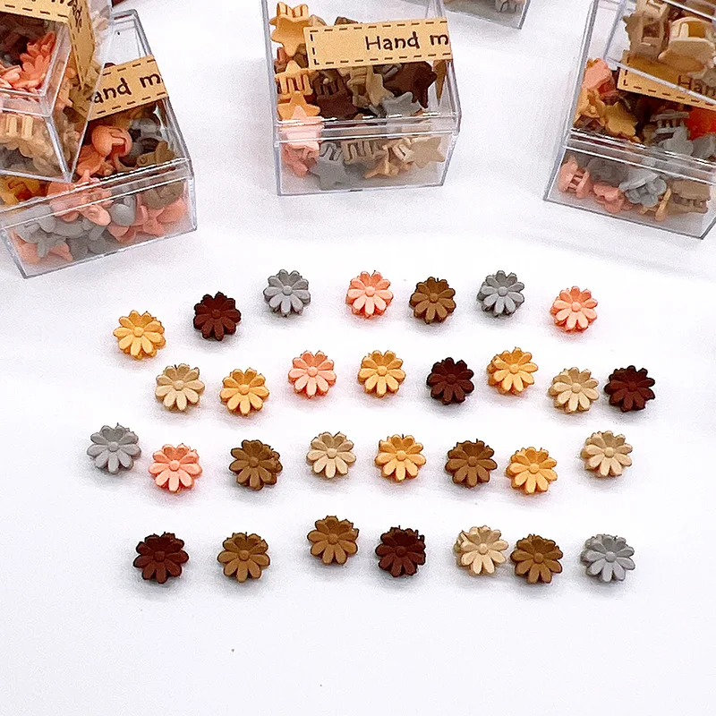 

36pcs/box Girls Candy Colors Butterfly fruit Cartoon Hair Clip Claw Kids Small Hairclip Baby Mini Crown Hair Crab Grip