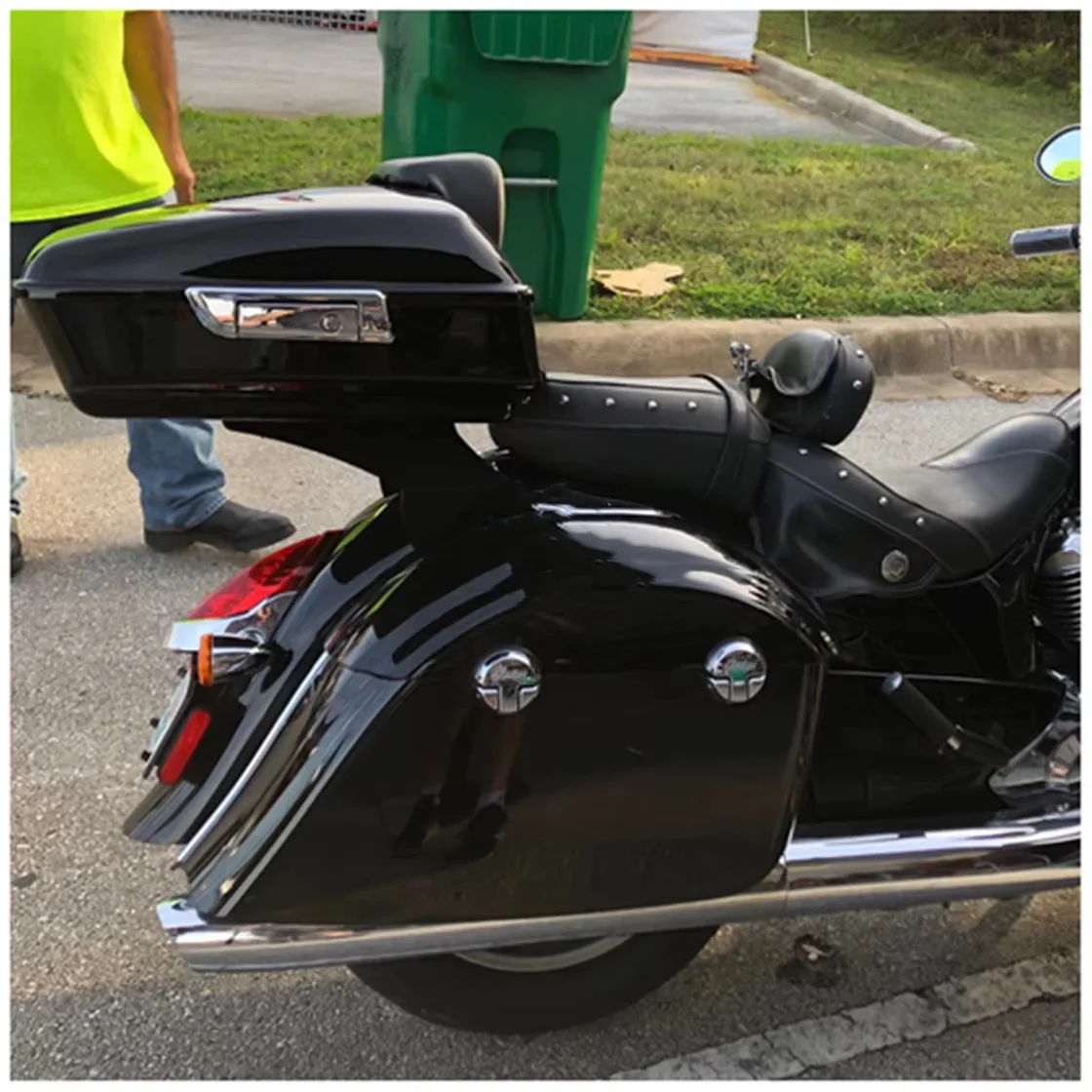 Для Indian Chieftain Roadmaster Springfield Challenger Dark Horse 2014 года и новее: хромированный верхний кофр, задний багажник, комплект для крепления на багажник (art.: 3920d8282da74) - 3920d8282da74