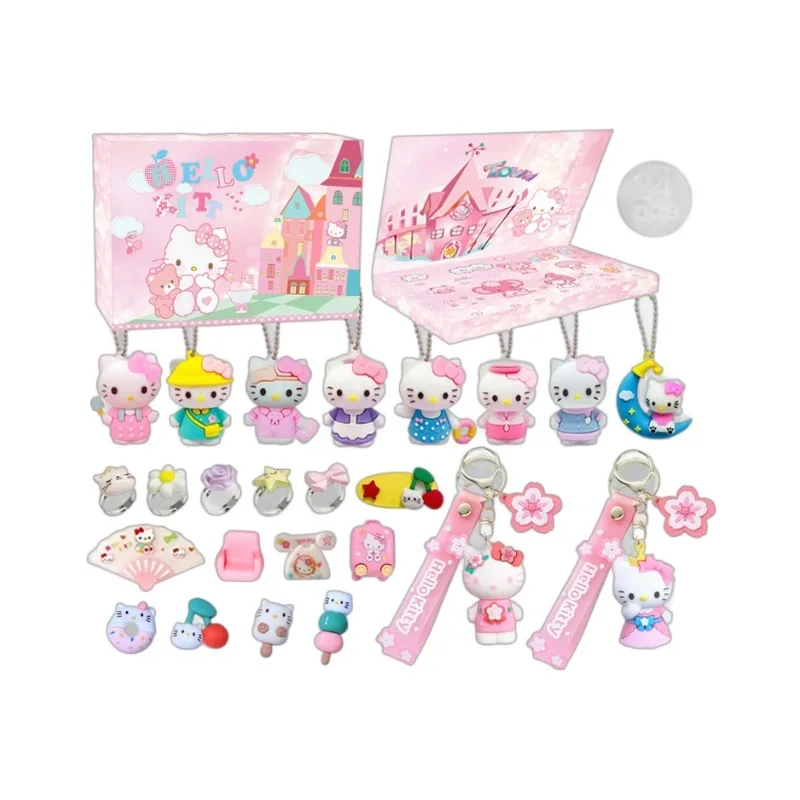 24 шт. Sanrio Hello Kitty Kuromi лотерея игрушка украшения слепая коробка аниме