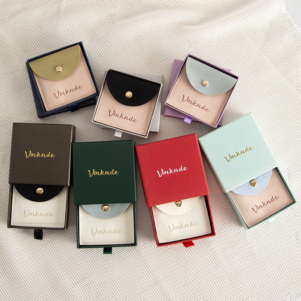 Коробка из микрофибры с принтом логотипа на заказ для упаковки ювелирных изделий