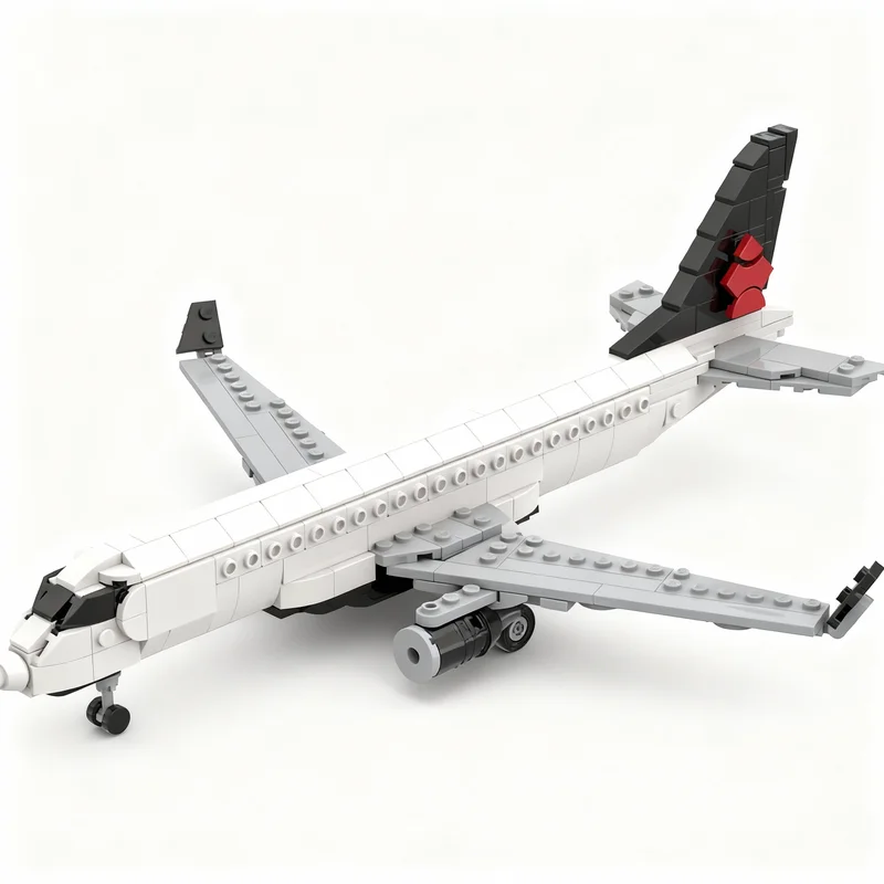 Фото 454 детали MOC: Конструктор «Авиакомпания Air Canada Jazz» (модель Embraer) – Архитектурные блоки, игрушки, идеи для подарков на Рождество, DIY-набор №1