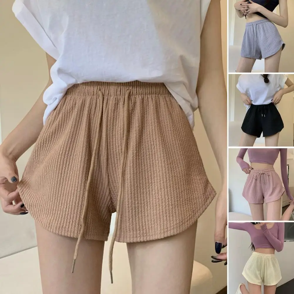 

Woman Shorts Elastic Drawstring Lace Up High Waist Wide Leg Trousers Casual Wear Plus Size Summer Shorts Casual Sports Pants