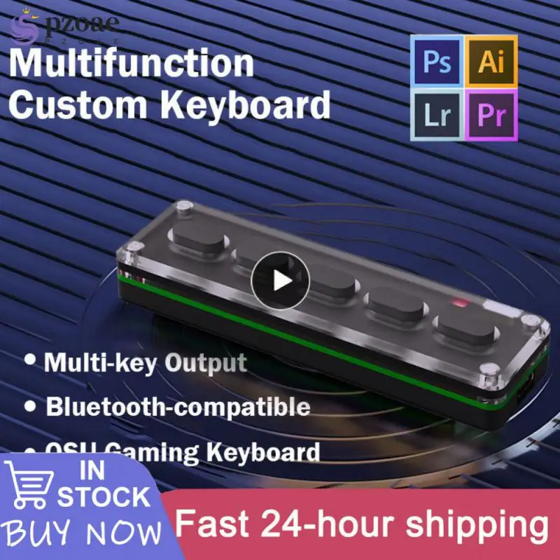 

7-color Keyboard Portable Backlight Wireless Custom Macro Keyboard Laptop Accessories Rgb Lights 5 Keys Keypads Mini