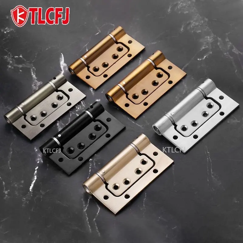 

KTLCFJ Furniture Hinge/No-Mortise Hinges for Heavy Door/Cabinet Wardrobe Door Connector Luxury Stainless Steel Silent Door Hinge