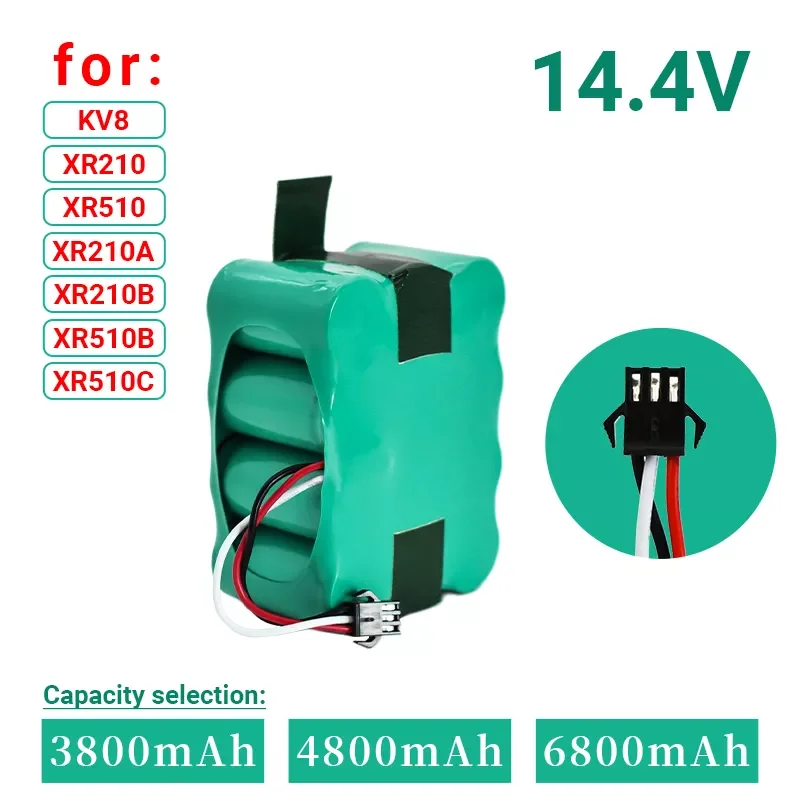 

100% Новый оригинальный 14.4V6800mAh Ni-MH аккумулятор для KV8 XR510 XR210A XR210B XR510A XR510B XR510C 510D робот-пылесос для подметания