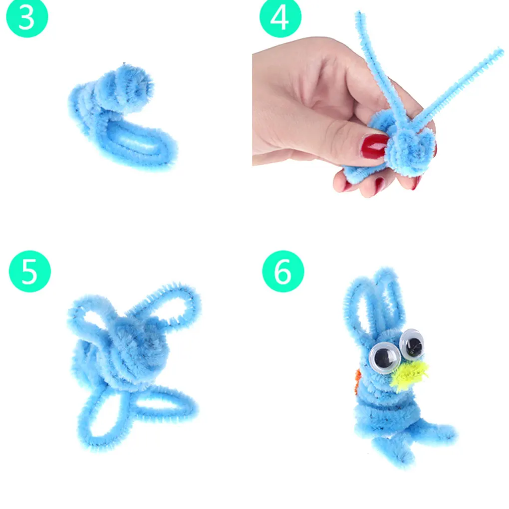

200PCS DIY For Chenille Craft Stems Pipe DIY Art Crafts Decorations Mixed Color