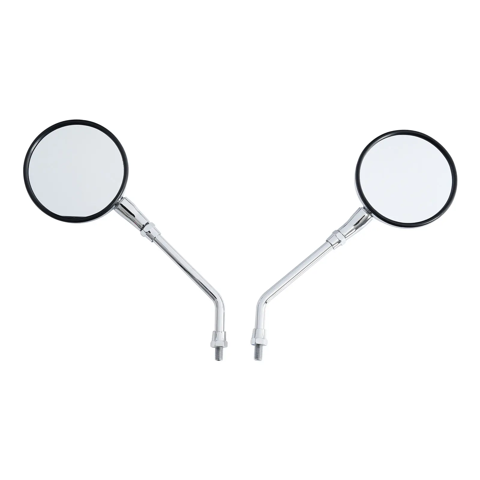 

Pair Of Rear Chrome View Mirrors Fit For Honda GL1100 GL500 GL650 CX500 CB650