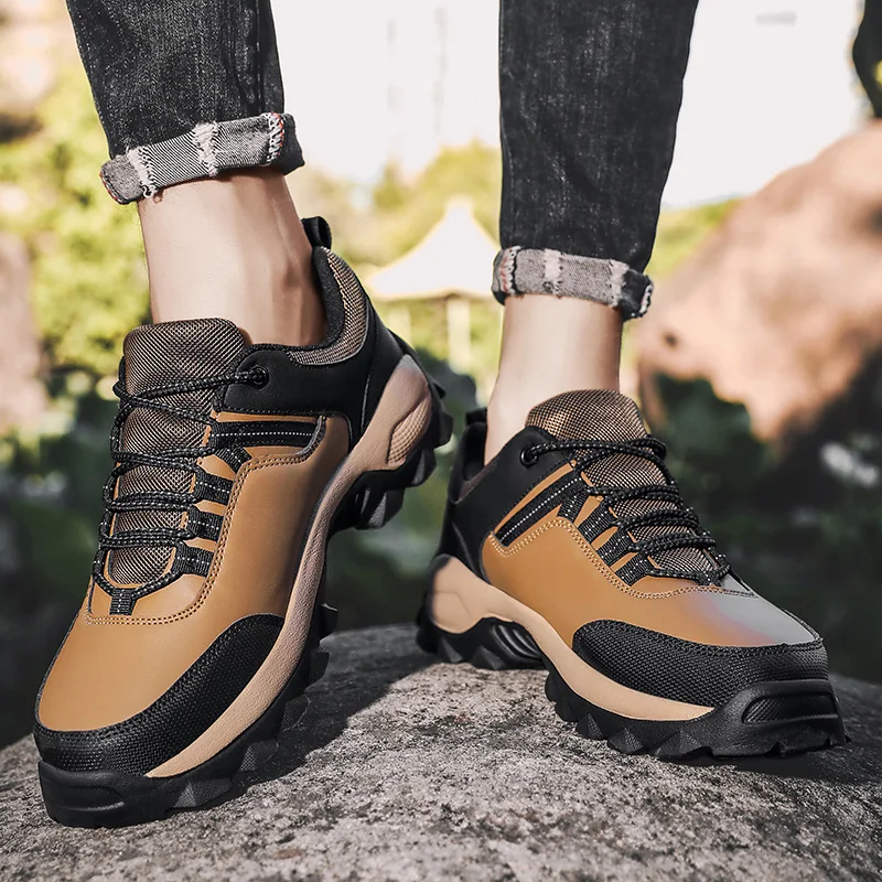Hot Sale Classic Outdoor Men's Casual Shoes High Quality Large Size Trekking Male Sneakers Waterproof Athletic Middle Age Shoes