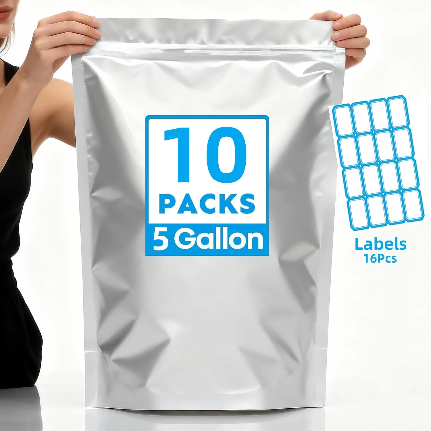 

Многоразовые пакеты из Мylar 10 шт., 4 размера, с защитой от запаха