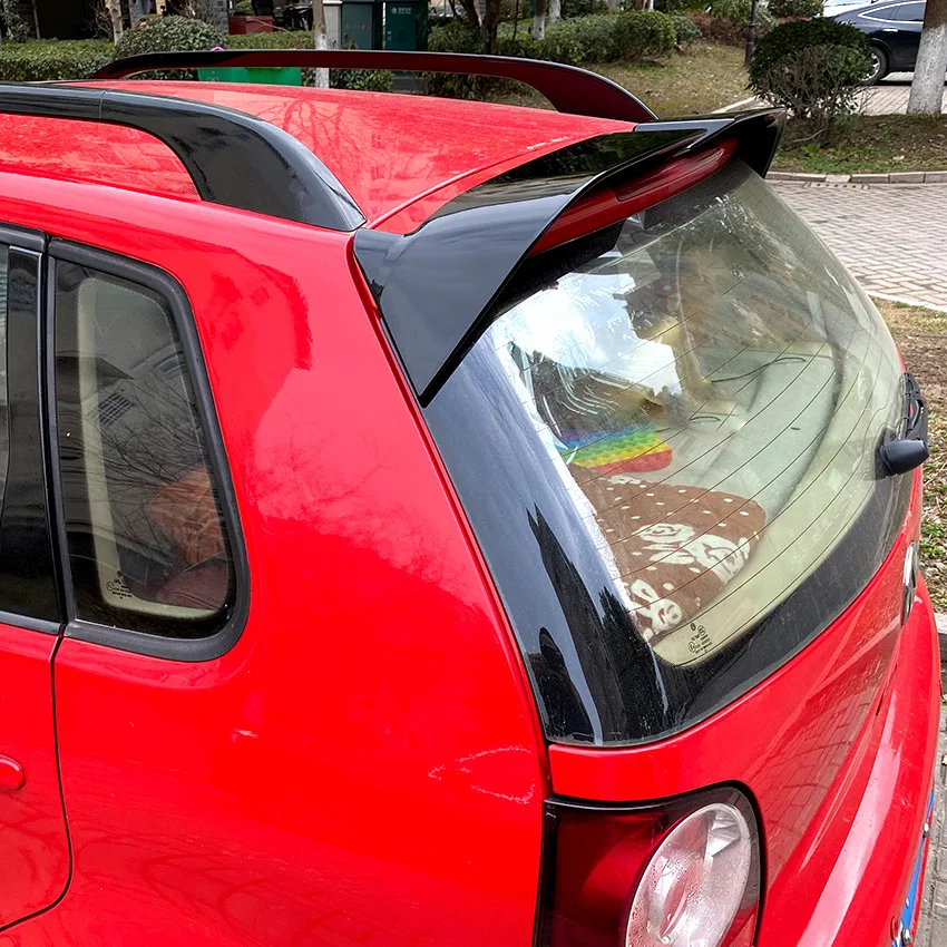 Черный Задний спойлер крыло для Volkswagen VW POLO 9N MK4 9N3 2003-2008 крыши задняя крышка кузова