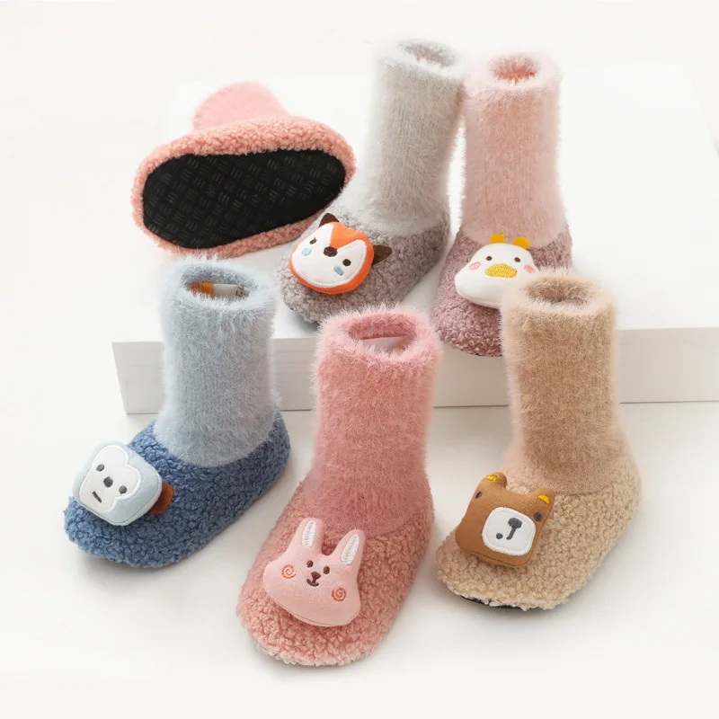 

Infant Socks Winter Thick Baby Socks Baby Shoes Cartoon Middle Toddler Socks New Born