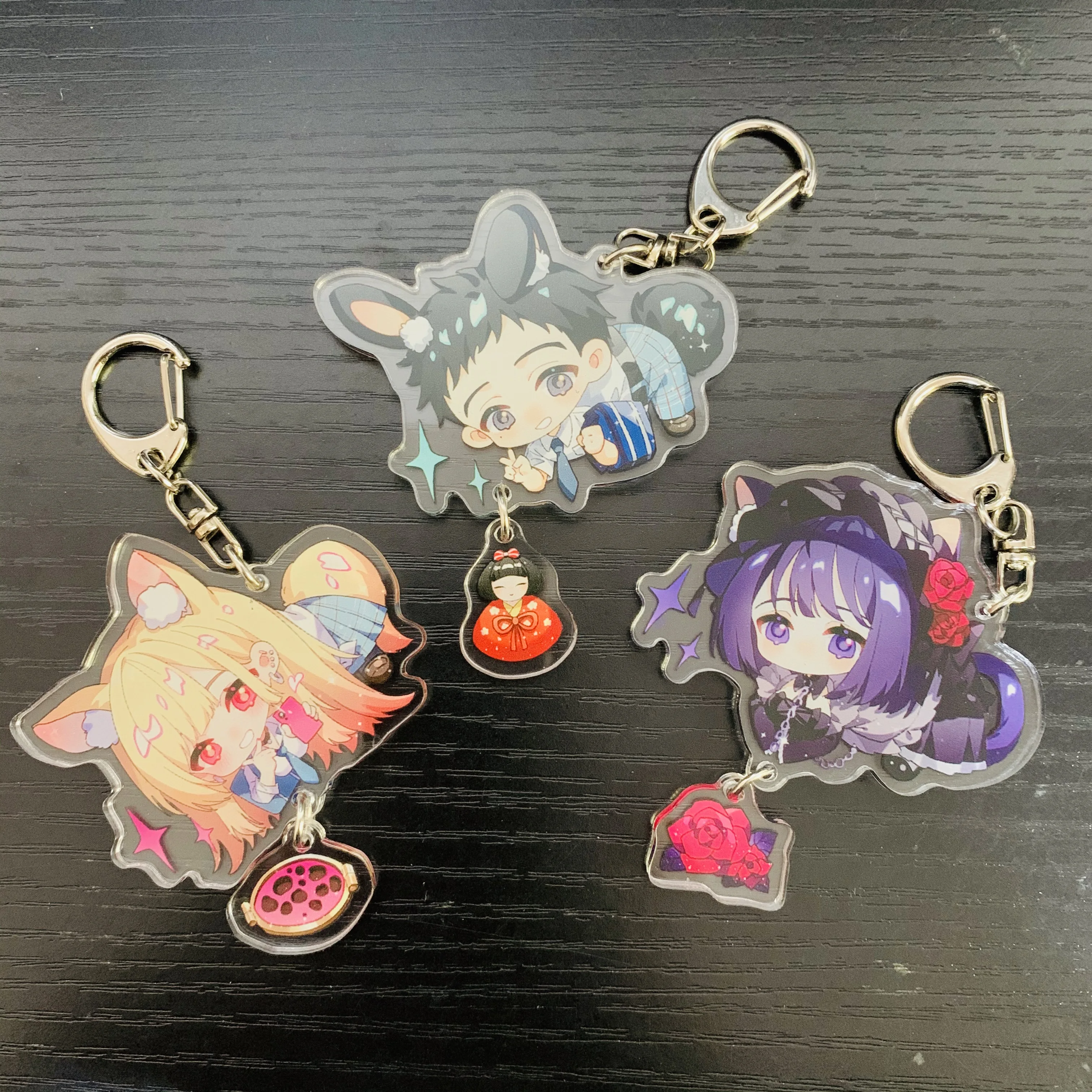 

6CM Anime My Dress-Up Darling Figures Kitagawa Marin Acrylic Keychains Kawaii Bag Pendant Decoration Accessories Fans Like Gifts