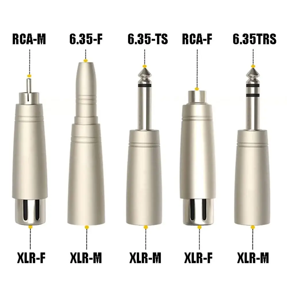 Адаптер аудиоразъема XLR 3-контактный (3.5мм6.35мм TSTRS) для передачи сигнала, 1 шт., совместимый со стандартным штекером 14 дюйма (art.: 3920daf0b6d69) - 3920daf0b6d69