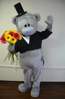wedding furry bear mascot costume cute cartoon doll cosplay suit groom confession bride mascot decoration