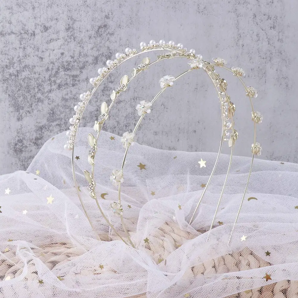 Милый для девочек бант опал стразы тонкий обруч волос повязка на голову с