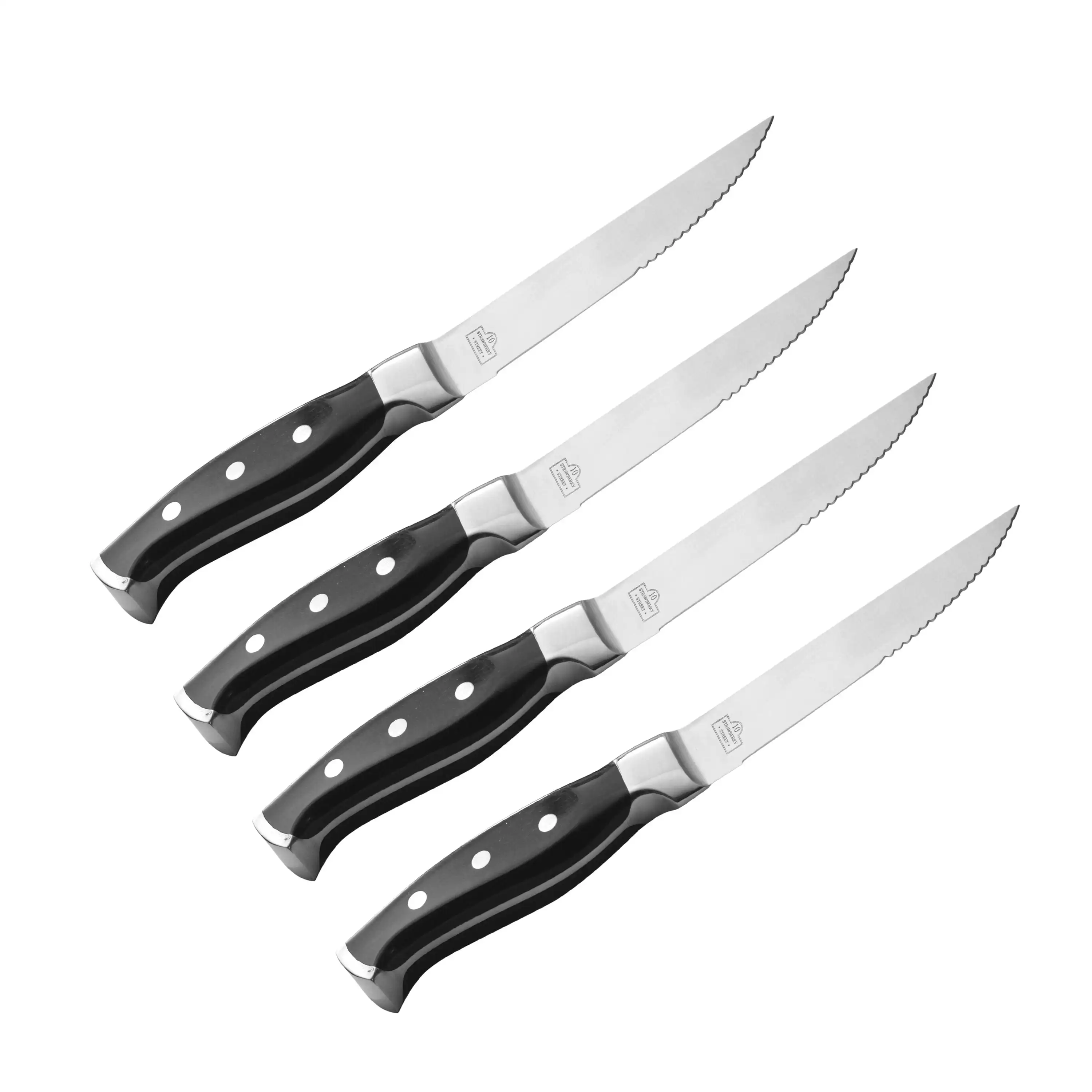 

Stainless Steel Steak Knives Black, Set of 4