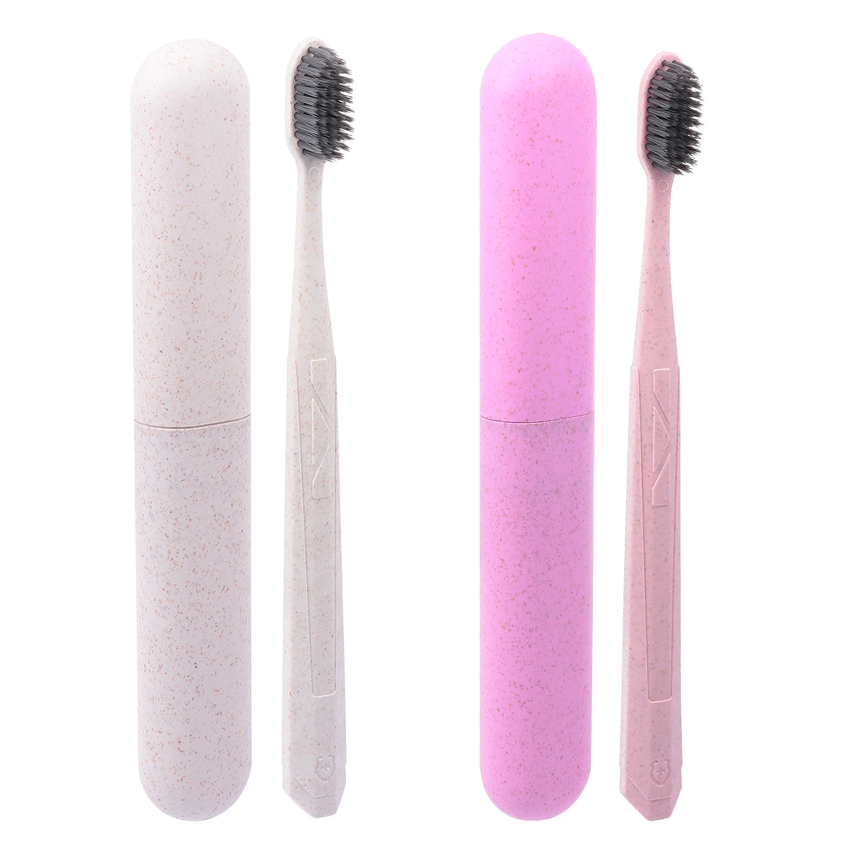 

2pcs/set Wheat Straw Toothbrush with Box Toothbrush Oral Hygiene Care Cleaning Tool Natural Toothbrush Handle Deep Cleaning