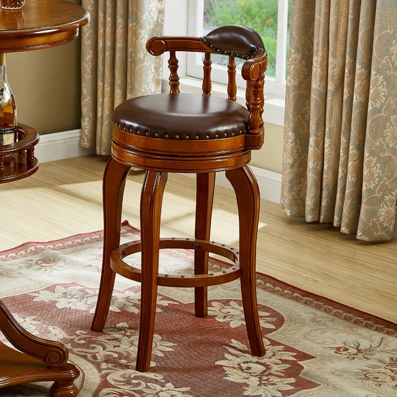 Американский барный стол из массива дерева домашний настенный для гостиной